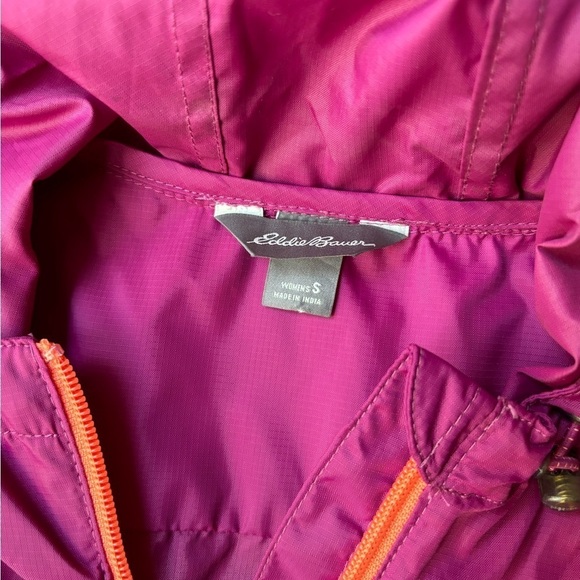 Eddie Bauer Full Zip Vest with Hood Nylon Pink/Orange Women's Size Small - Picture 2 of 11